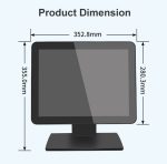 Οθόνη Αφής Pos Monitor 15” TE-1501M LED, 17" ΤΕ-1701Μ
