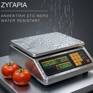 Ζυγαριά εργαστηρίου TE 401 ανοξείδωτη, με ένδειξη βάρους και τιμής, μπαταρίας & ρεύματος 15/30kg – 5/10g