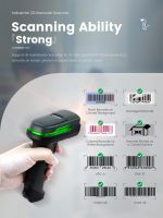 Ενσύρματο Barcode Scanner χειρός Syble D60 1D/ 2D με βάση, βιομηχανικού τύπου, USB, USB-COM, RS232