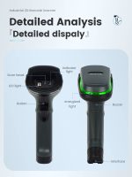 Ενσύρματο Barcode Scanner χειρός Syble D60 1D/ 2D με βάση, βιομηχανικού τύπου, USB, USB-COM, RS232